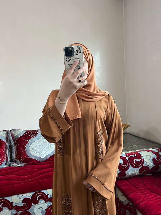 Abaya HUDBA – Agate Élégante| Tissu Premium