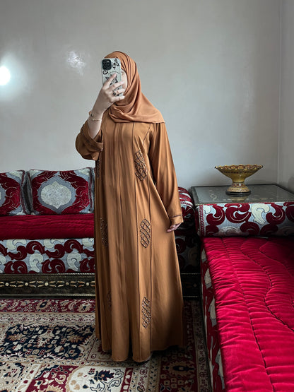 Abaya HUDBA – Agate Élégante| Tissu Premium