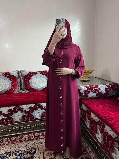 Abaya HUDBA – Broderie Raffinée | Tissu Premium