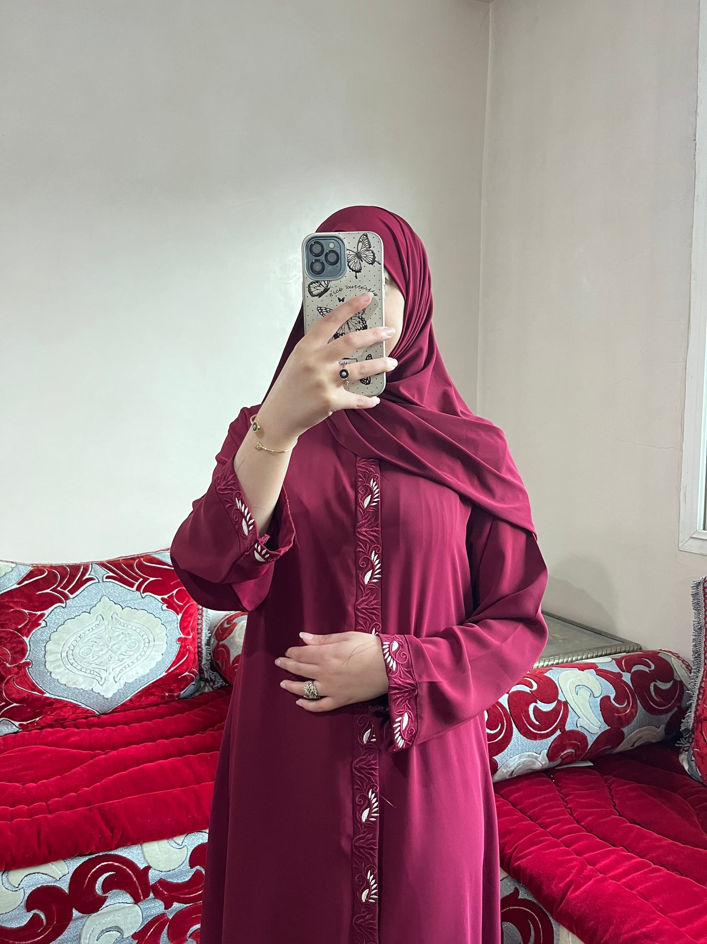 Abaya HUDBA – Broderie Raffinée | Tissu Premium